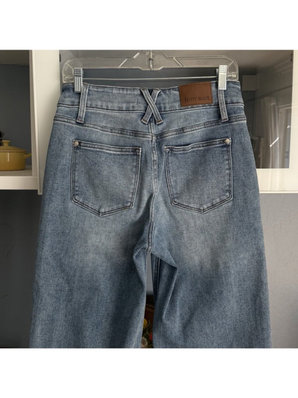 Judy Blue High Waisted Wide Leg Trouser Style Jean Size 5/27 - Picture 3 of 6
